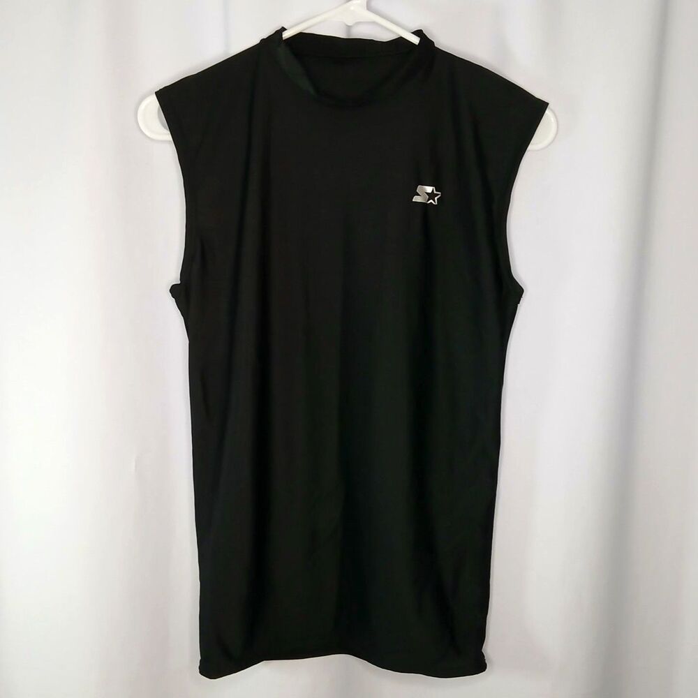 Starter Sleeveless Muscle Shirt Dri-Star Black Athletic Sports Youth Boys Large
